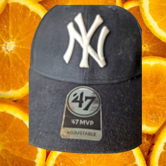 47 Brand New York Yankees Hat MVP‎ Adjustable Baseball Cap Navy Blue - Picture 1 of 5